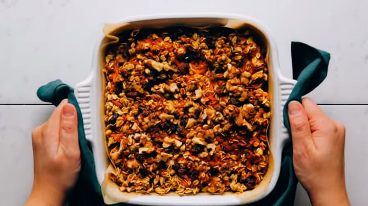 Baked Oatmeal With Vegan Carrot Cake Recipe